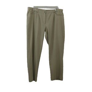 RAFAELLA Woman Stretch 5-Pocket Slacks Sz 20W Beige Casual Dress Pants Belt Loop